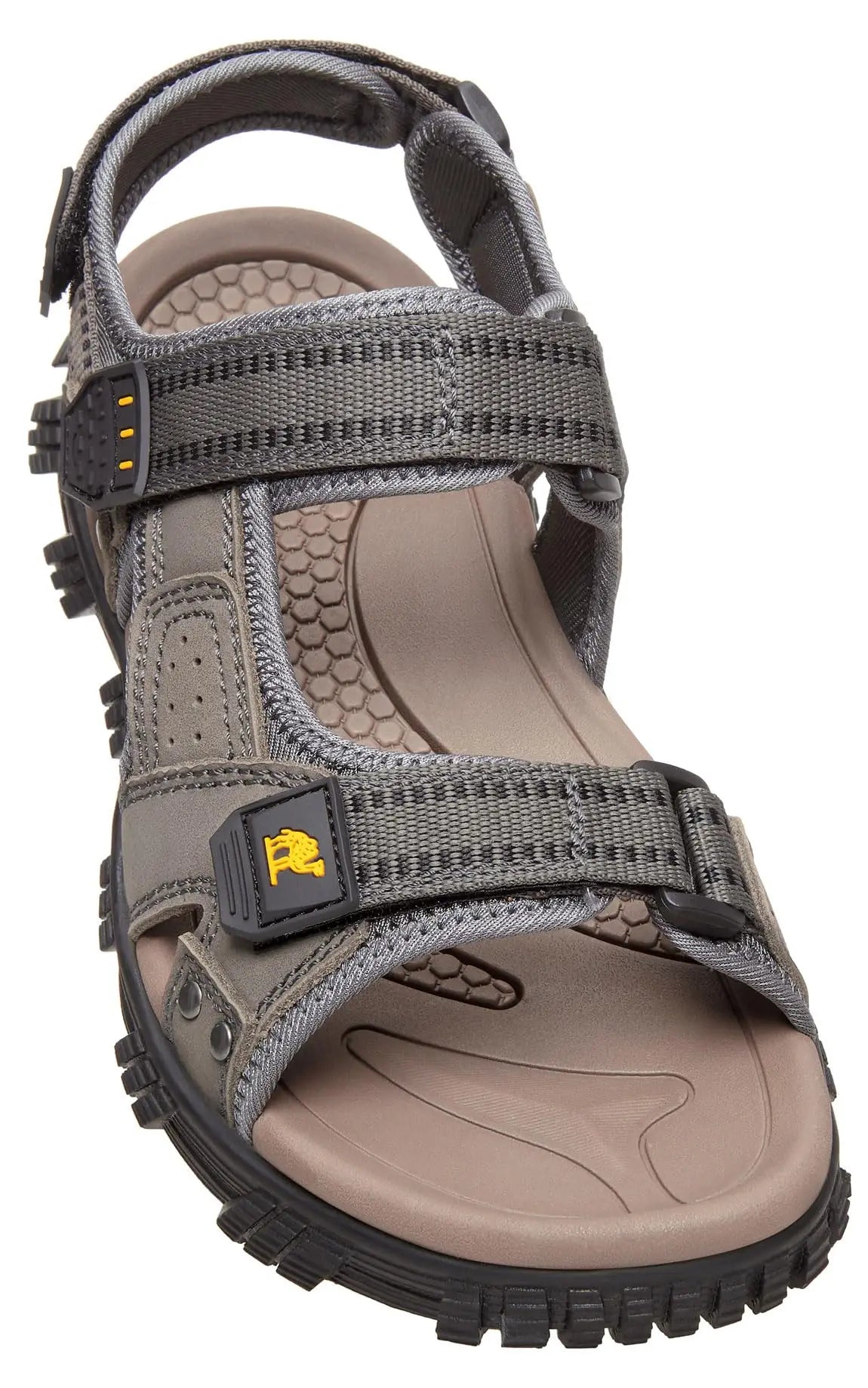 GOLDEN CAMEL Men Water Sandals Waterproof Arch Support Hiking Sandal Comfort Leather Sandal Adjustable Athletic Outdoor Slipper