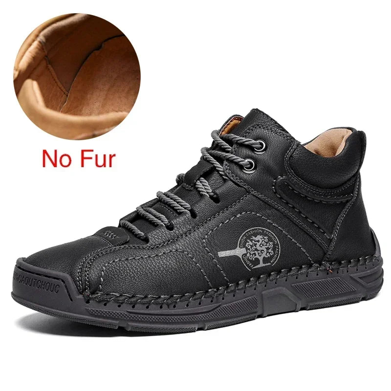 DEKABR Brand Handmade Boots For Men High Top Casual Shoes Autumn Winter Man Trend Boots Men British Style Snow Boots Footwear