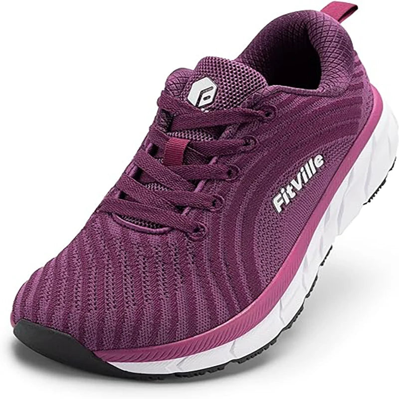 FitVille Wide Toe Box Shoes For Women Breathable Extra Wide Running Shoe Lightweight for Swollen Feet with Cushioned Relief Pain