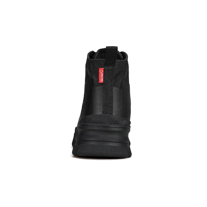 HUMTTO Chaussures de randonnée respirantes en cuir véritable pour hommes, chaussures de sport antidérapantes pour hommes, baskets de sécurité d'extérieur pour l'hiver