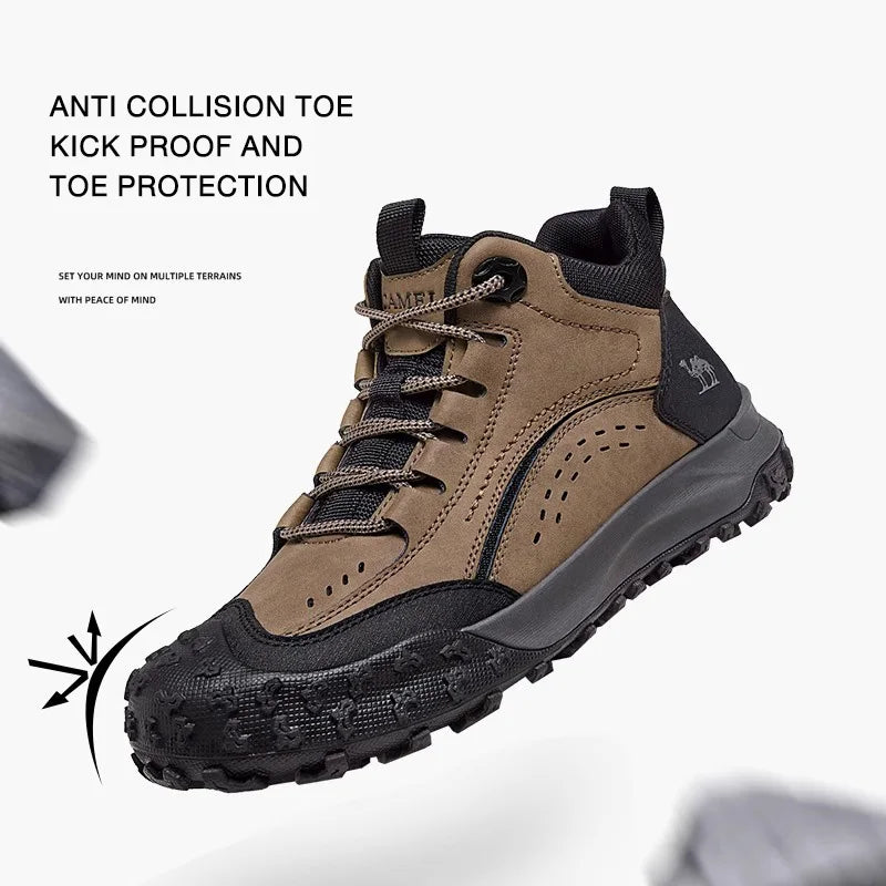 GOLDEN CAMEL Hiking Shoes Waterproof Outdoor Male Sneakers Military Tactical Boots Leather Trekking Shoes for Men 2023 Autumn