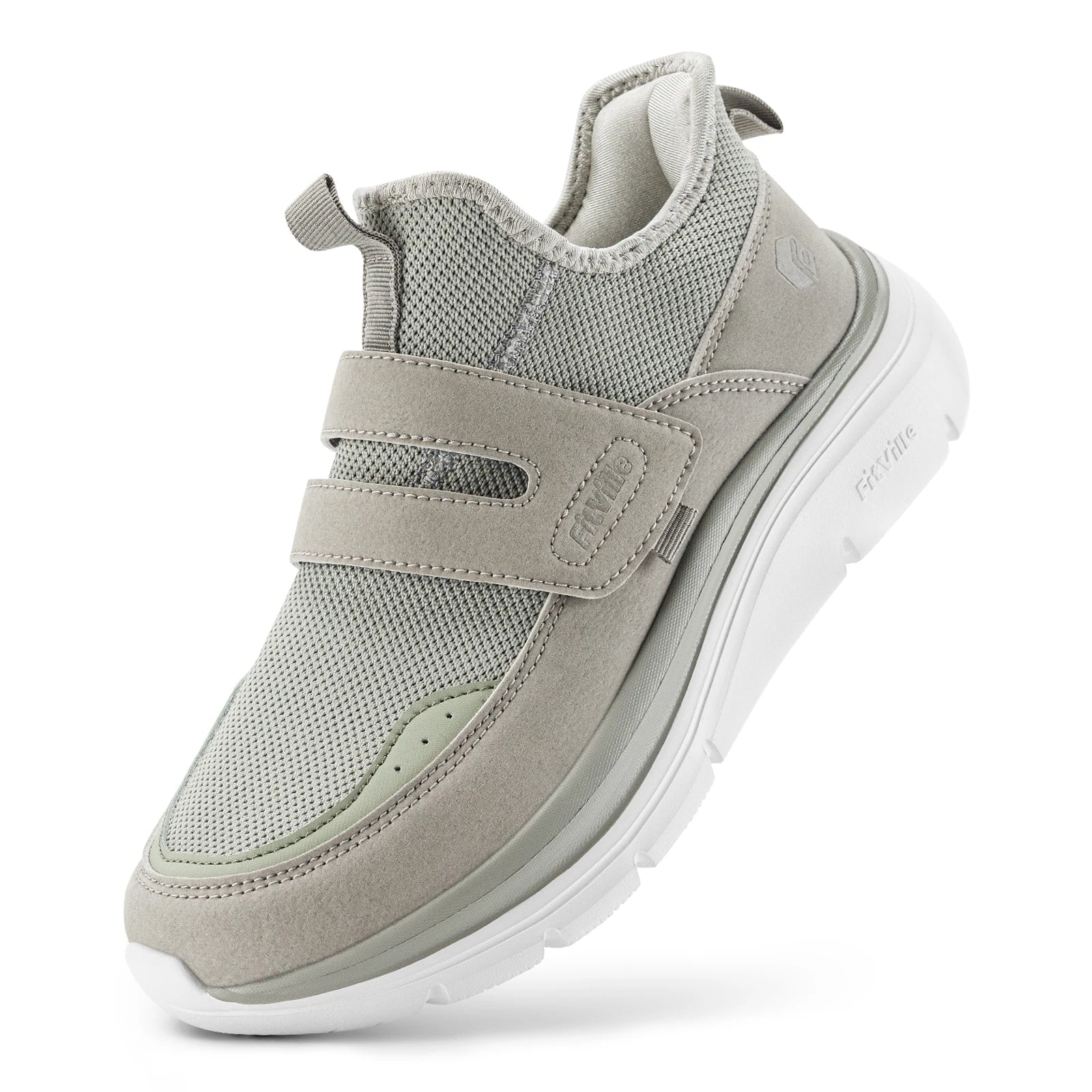 Fitville Version Thick Sole Women's Wide Shoes Walking Sport Shoes Breathable Lightweight For Swollen Feet Relieve Foot Pain