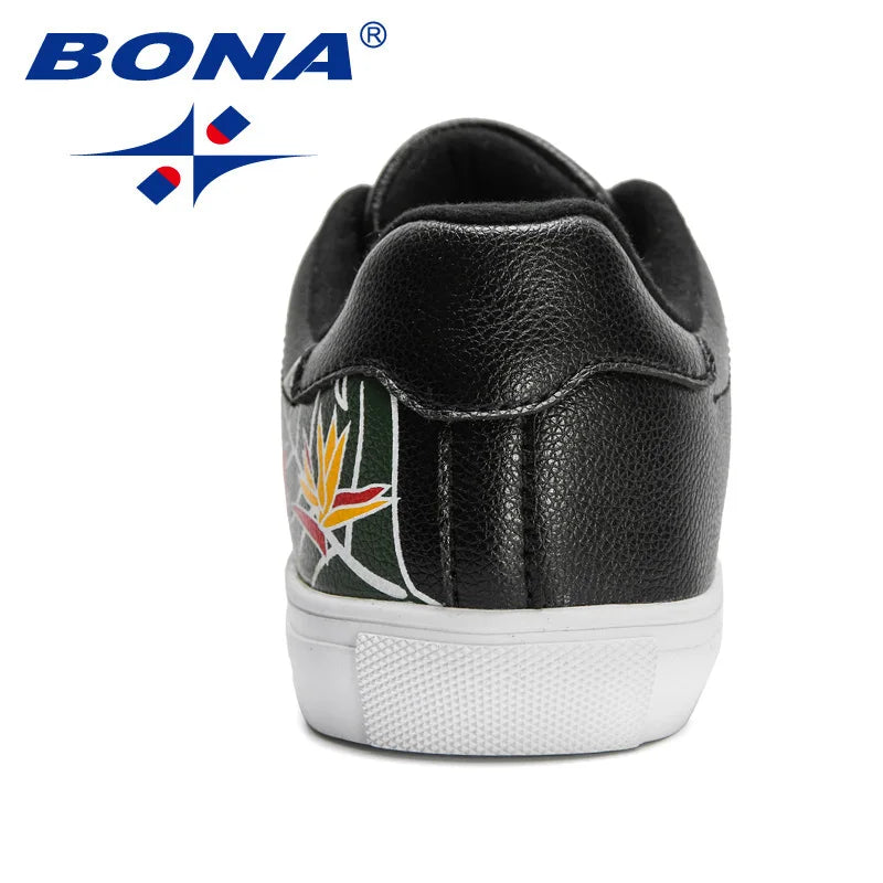BONA 2022 New Designers Classics Skateboarding Shoes Women High Quality Antiskid Walking Sports Shoes Ladies Casual Sneakers