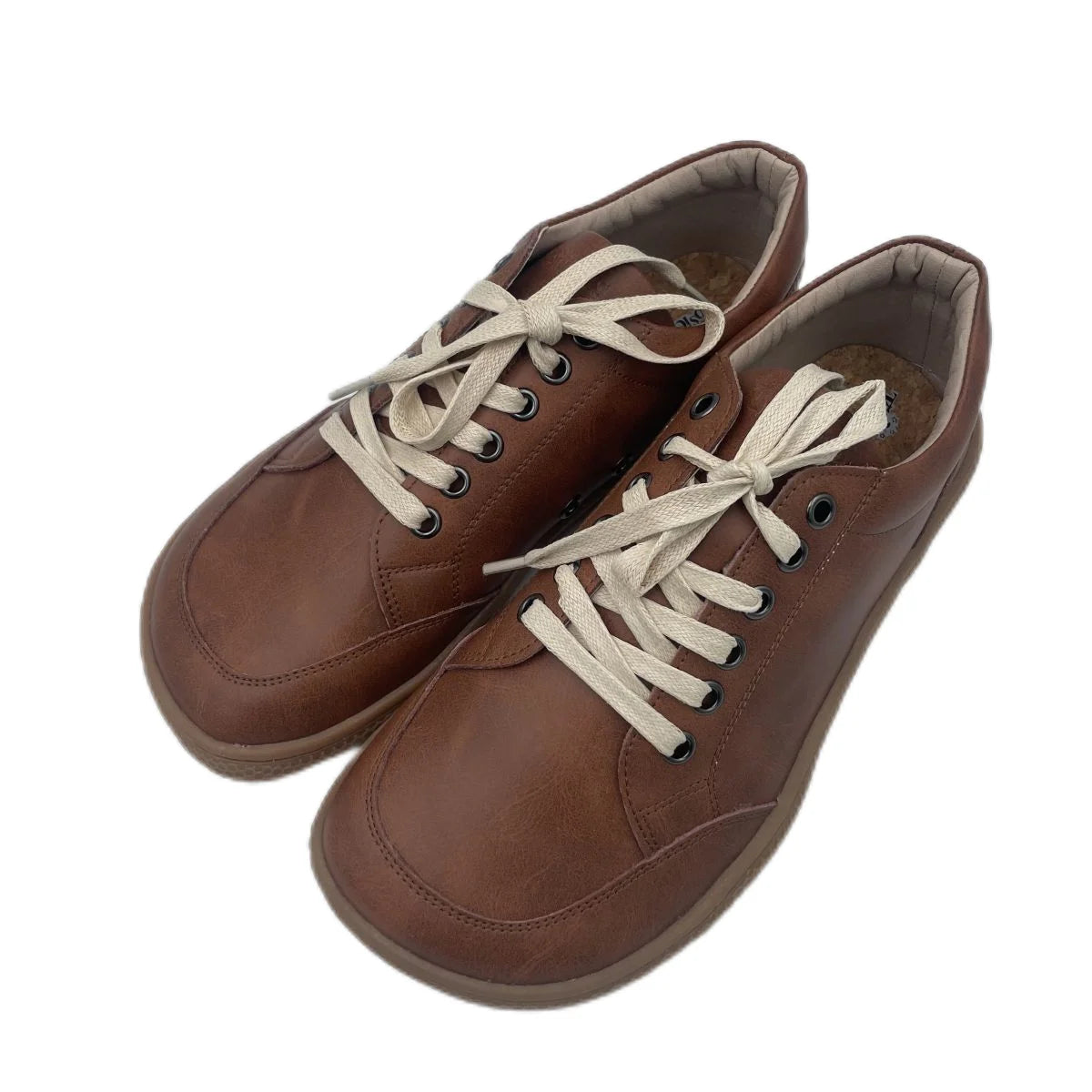 Tipsietoes 2025 Barefoot Leather Sneaker For Women Men Flat Soft Thin Out Zero Drop Sole Wider Toe Box Flexible Light Weight