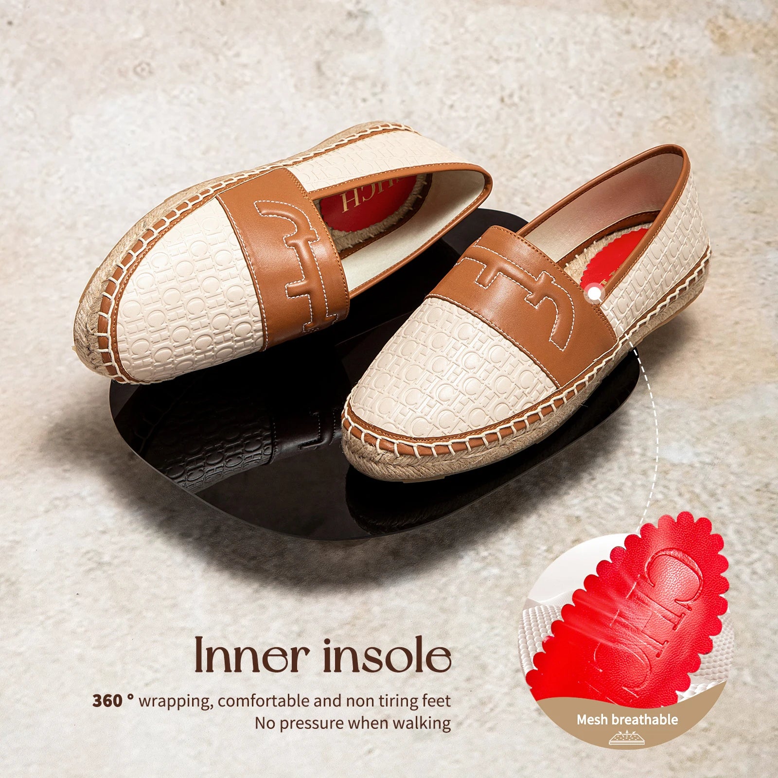Women's Shoes 2025 Luxury Brand New Loafers Straw Shoes Flat Casual Shoes Black Brown Leather Woman Shoes