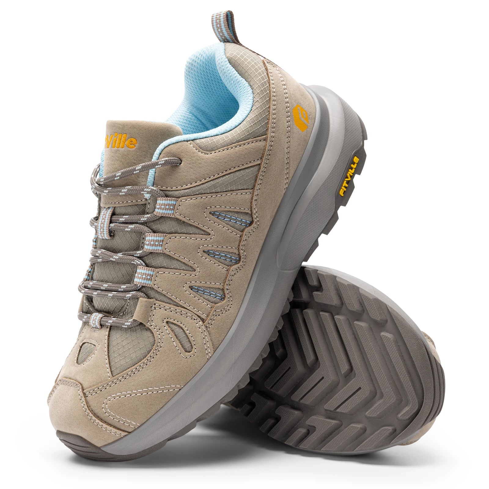 FitVille Women's Sneakers Wide Hiking and Outdoor Athletic and Trekking Trails Shoes with Arch Support and Wide Toe Box