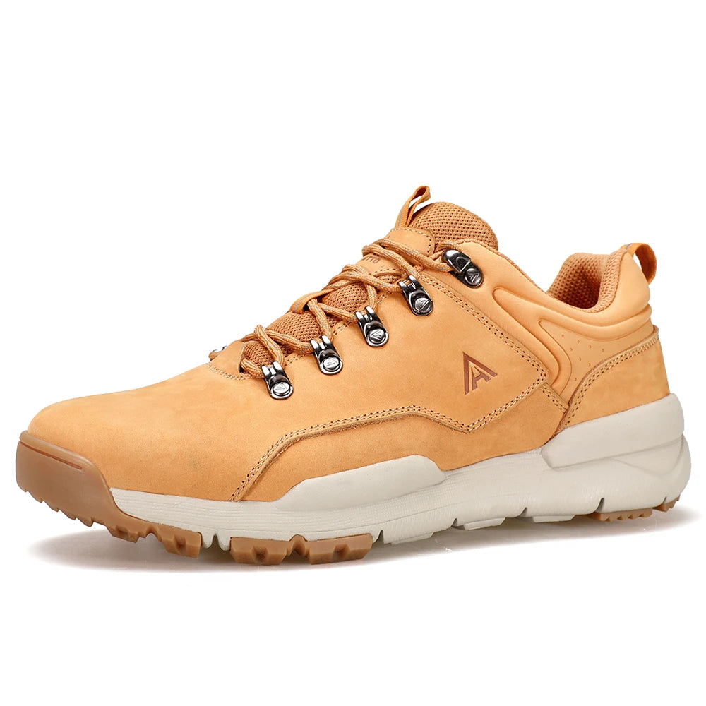 Chaussures de randonnée en cuir HUMTTO antidérapantes pour hommes, baskets de sport de sécurité pour l'extérieur, bottes de trekking respirantes pour hommes