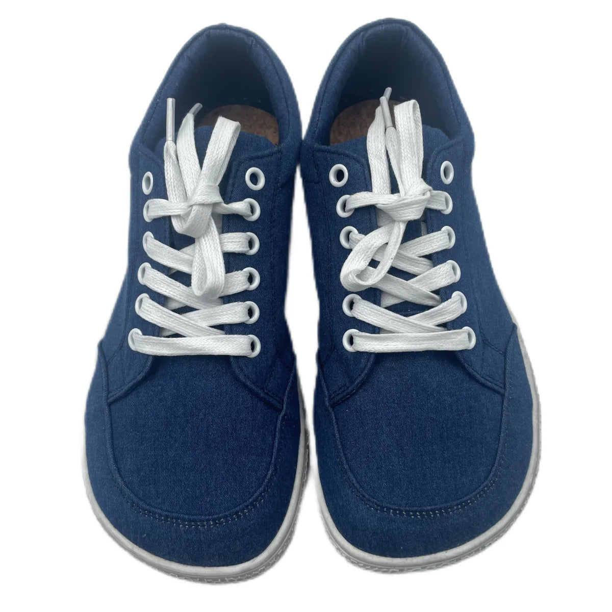 Tipsietoes 2025 Natural 100% Cotton Canvas Barefoot Women Lace Sneaker With Flat Soft Zero Drop Sole Wider Toe Box Light Weight