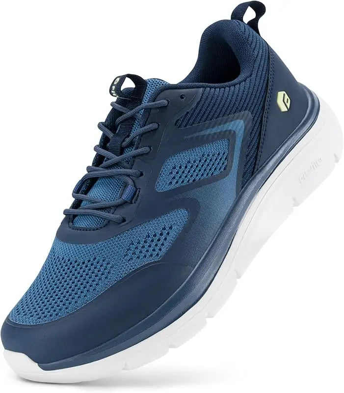 FitVille Men'S Wide Toe Walking Shoes Lightweight Non-Slip Walking Tennis Shoe Cushioning Slip-On Comfortable Relieve pain