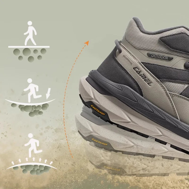 GOLDEN CAMEL Sports Shoes Men Women Hiking Boots Non-slip Wear-resistant Waterproof Height-increasing Climbing Trekking Shoes