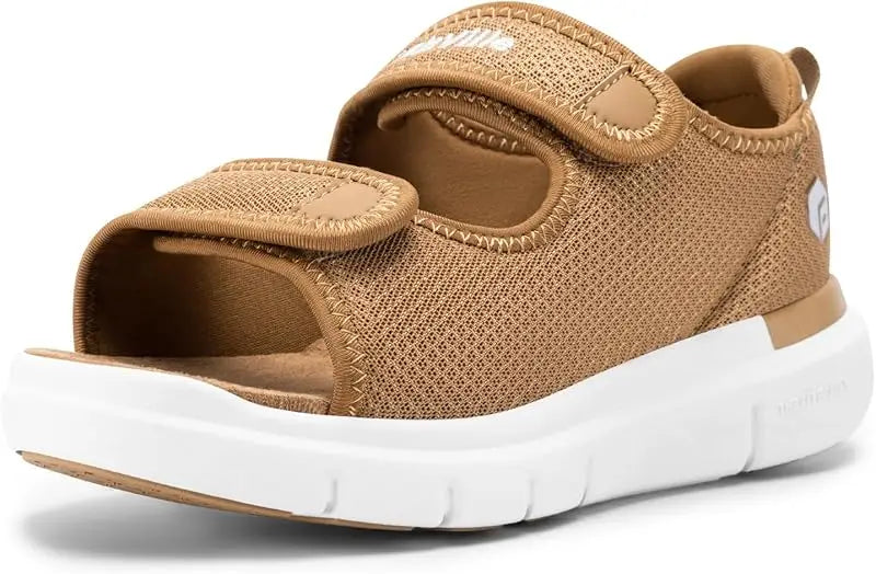 FitVille Women'S Diabetic Wide Sandals With Arch Support Adjustable Straps Lightweight Casual Women Flat Shoes