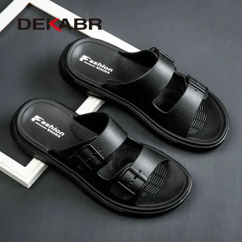 DEKABR Men Lightweight Slippers Fashion Flip Flops Summer Sandals Men High Quality Non-Slip Casual Shoes Outdoor Walking Shoes
