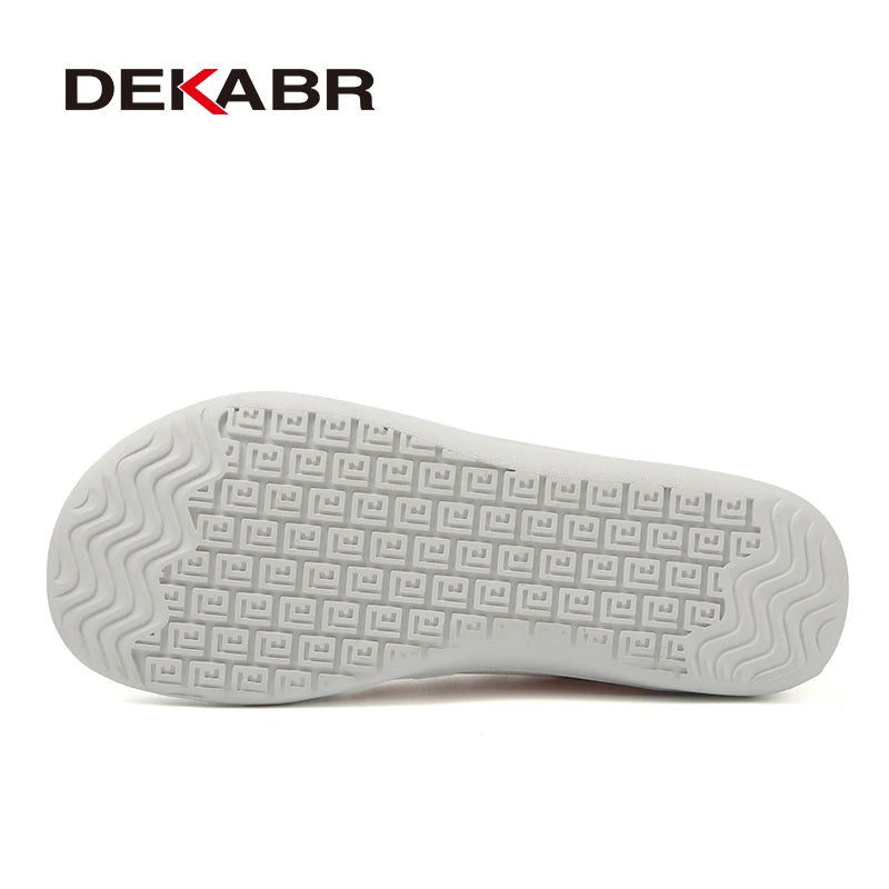 DEKABR Couple Casual Shoes Minimalist Lace-Up Lightweight Simplicity Mesh Breathable Non-Slip Men Wide Barefoot Flat Sneakers