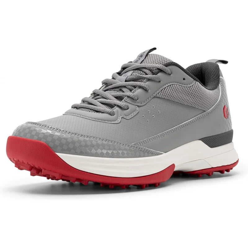 FitVille Wide Golf Shoes Men Professional Outdoor Water Resistant Golf Shoes for Course with Spikes