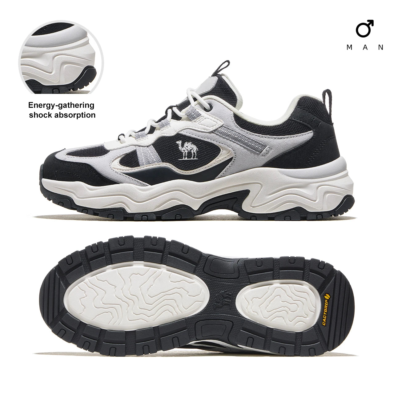 GOLDEN CAMEL Outdoor Hiking Shoes Women and Men Sneakers Thick Sole Heightening Wear-resistant Trekking Sports Shoes for Men