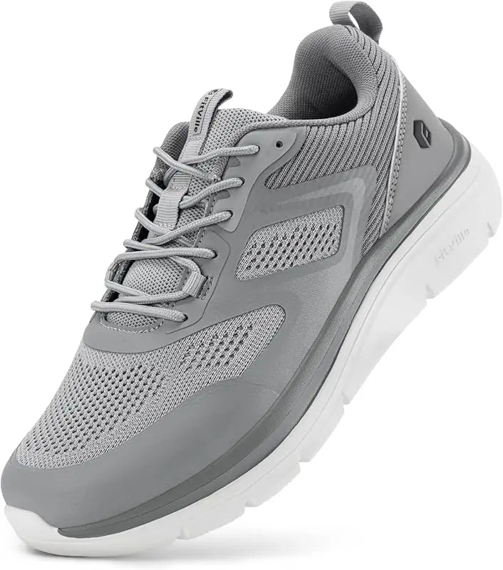 FitVille Men'S Wide Toe Walking Shoes Lightweight Non-Slip Walking Tennis Shoe Cushioning Slip-On Comfortable Relieve pain