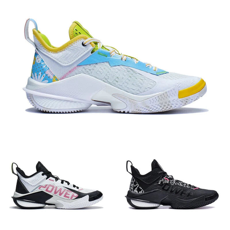 Li-Ning Men POWER X Professional Basketball Shoes BOOM Cushion LIGHT FOAM PLUS LiNing Wearable Sport Shoes Sneakers ABAT089