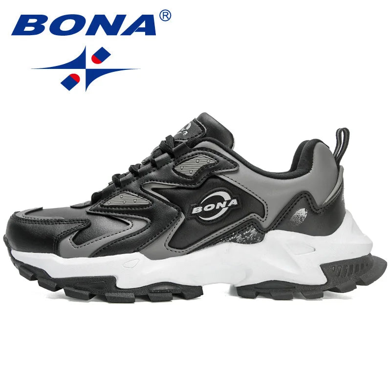 BONA 2022 New Designers Soft Casual Shoes Men  Autumn Winter Breathable Outdoor Sneakers Man Light Walking  Footwear Mansculino