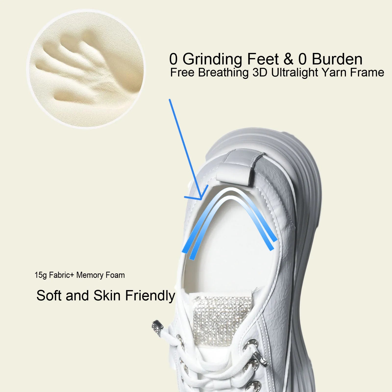 Fujin Wedge Heel Sneakers Shoes Comfy Casual Shoes Female 9cm High Quality Microfiber Leather White Platform Sneakers for Women