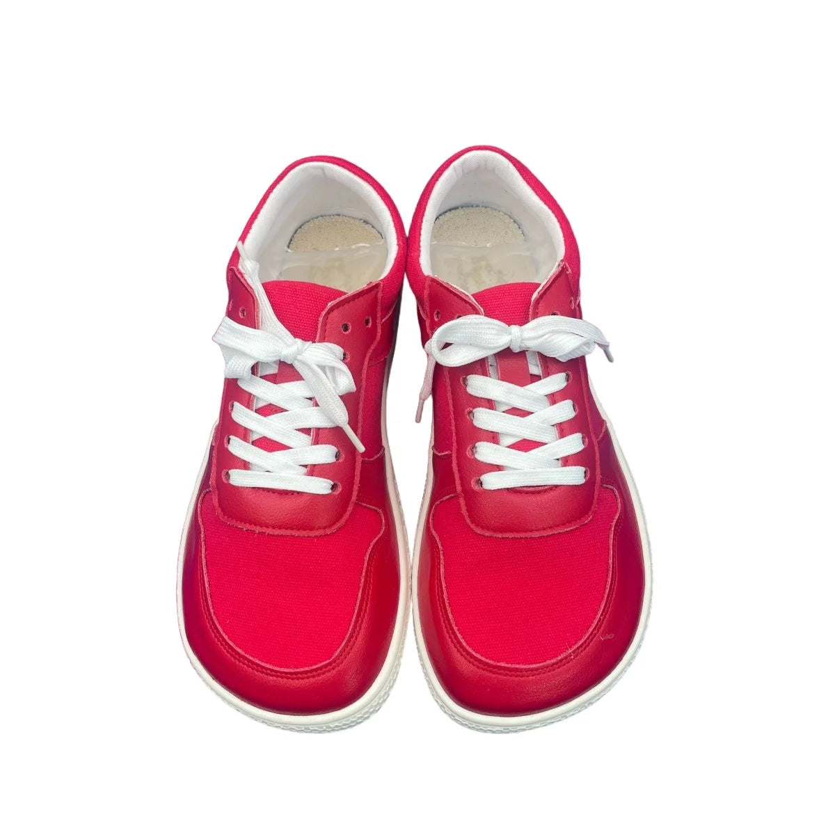 Tipsietoes  Barefoot Genuine Leather+Canvas Sneaker For Women Men Flat Soft Zero Drop Sole Wider Toe Box Flexible Light Weight