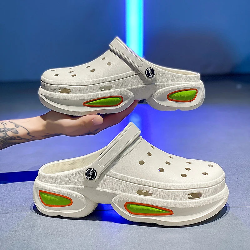 STRONGSHEN Men Beach Sandals Outdoor Clogs Comfortable Hollow Out Slippers Trend Men Casual Shoes Garden Shoes Men Beach Sandals