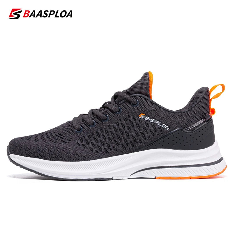 Baasploa Men Casual Sport Shoes Outdoor Lightweight Breathable Jogging Sneakers Male Fashion Designer Mesh Lace Up Running Shoes