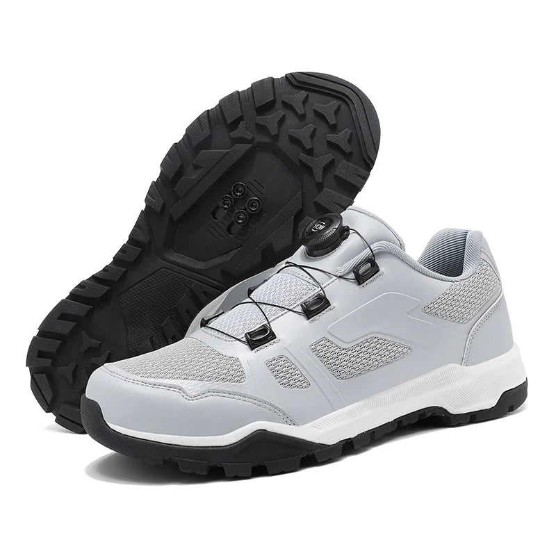 Cycling Shoes Man Mtb Cycling Sneaker Flat Pedal Bicycle Shoes Cleat Shoes Bicycle Mountain Bike Shoe Racing Lock Footwear Black