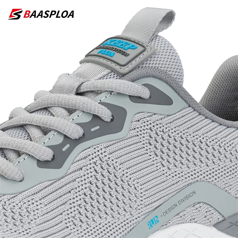 Baasploa Men Running Shoes Casual Lightweight Breathable Lace Up Sneakers Male Outdoor Non-Slip Jogging  Sports Tennis Shoes