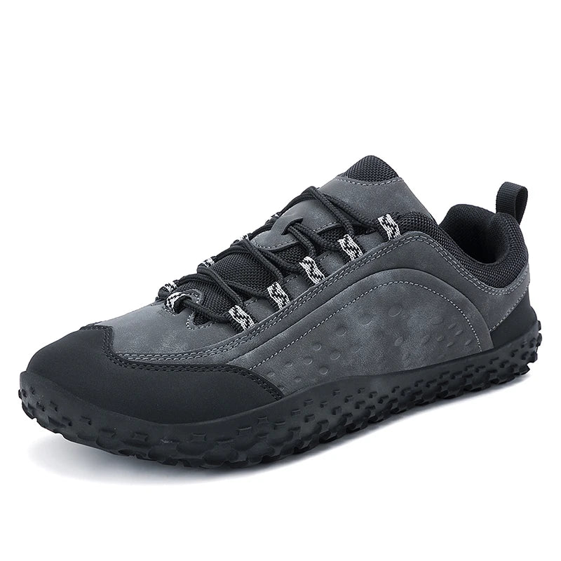 ﻿ Men Hiking Shoes Luxury Designer Climbing Trekking Sneakers for Men Leather Outdoor Couple Sports Work Man Shoes Plus Size 48