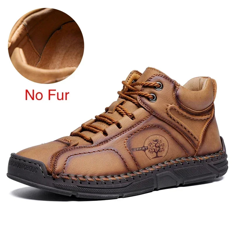 DEKABR Brand Handmade Boots For Men High Top Casual Shoes Autumn Winter Man Trend Boots Men British Style Snow Boots Footwear