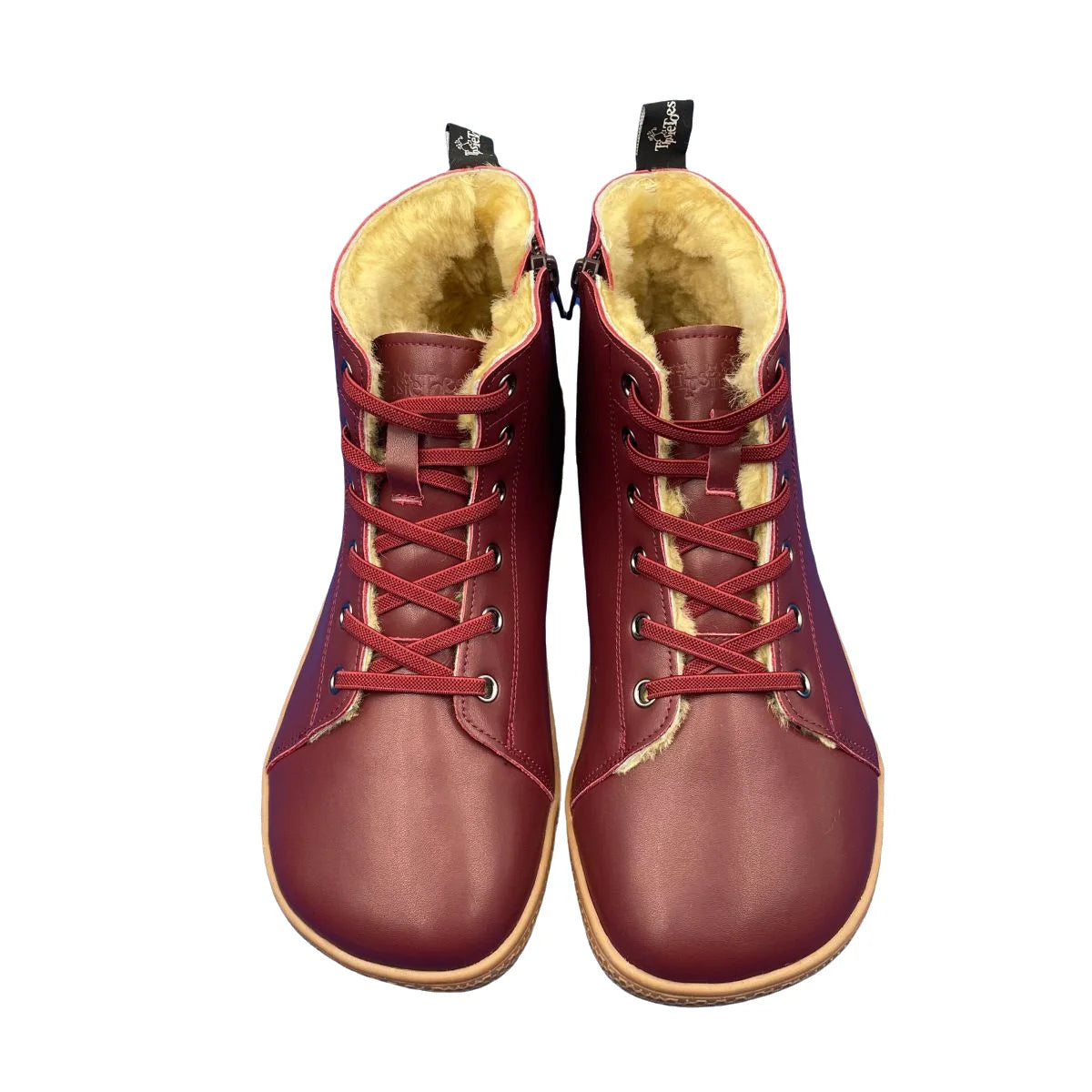 Tipsietoes Top Barefoot Genuine Leather Winter Boot With Real Natural Fur Linning And Insole Inside For Women Men Light Weight