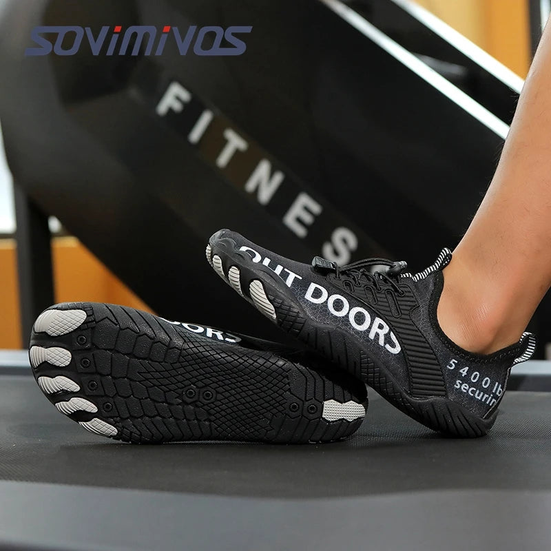Barefoot Shoes Men Minimalist Cross Training Shoes with Wide Toe Box Athletic Zero Drop Trail Walking Hiking Running Sneakers