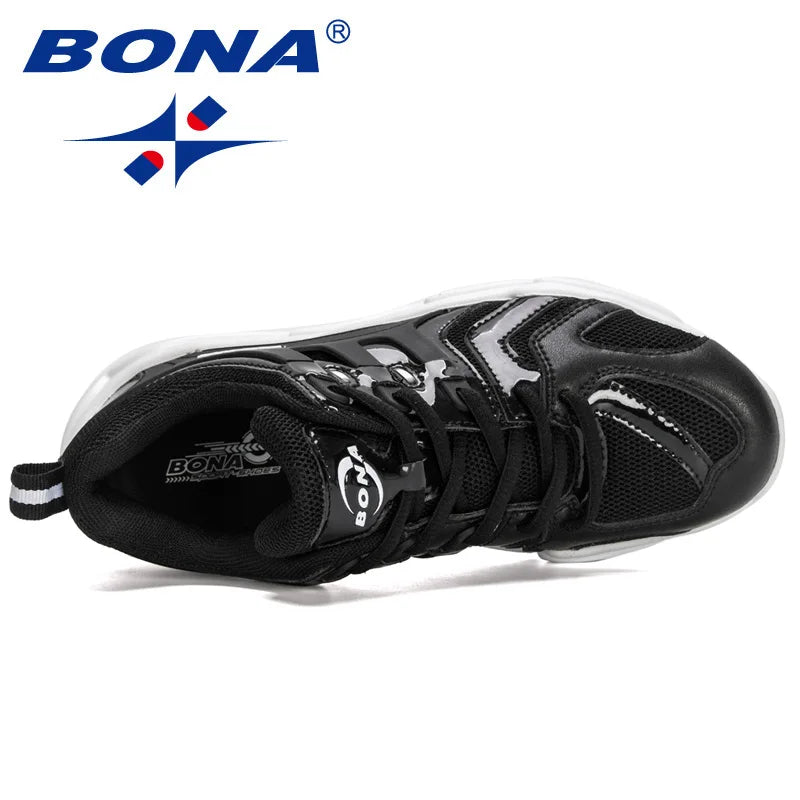 BONA 2023 New Designers Trendy Sneakers Platform Luxury Heightening Comfortable Casual Shoes Woman Breathable Walking Shoes Lady