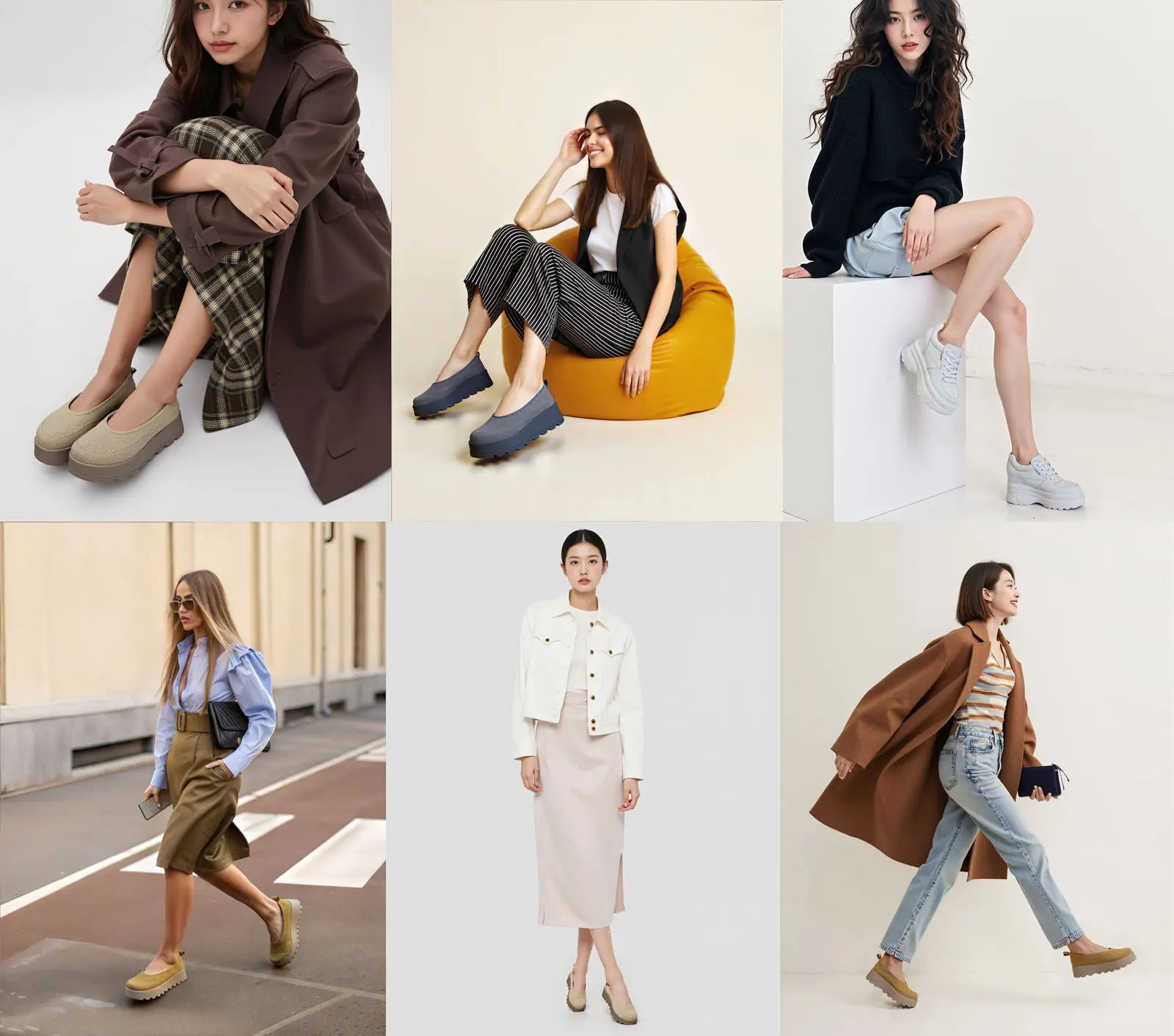 Fujin 6CM Suede Cow Genuine Leather Spring Slip on Females Moccasins Women Platform Wedge Autumn Women Shoes Pumps Shoes