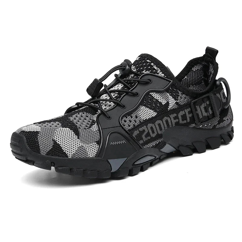 Plus Big Size 50 51 52 53 Mens Non-leather Casual Mesh Shoes Summer Breathable River Tracing Water Shoes Outdoor Hiking Trekking