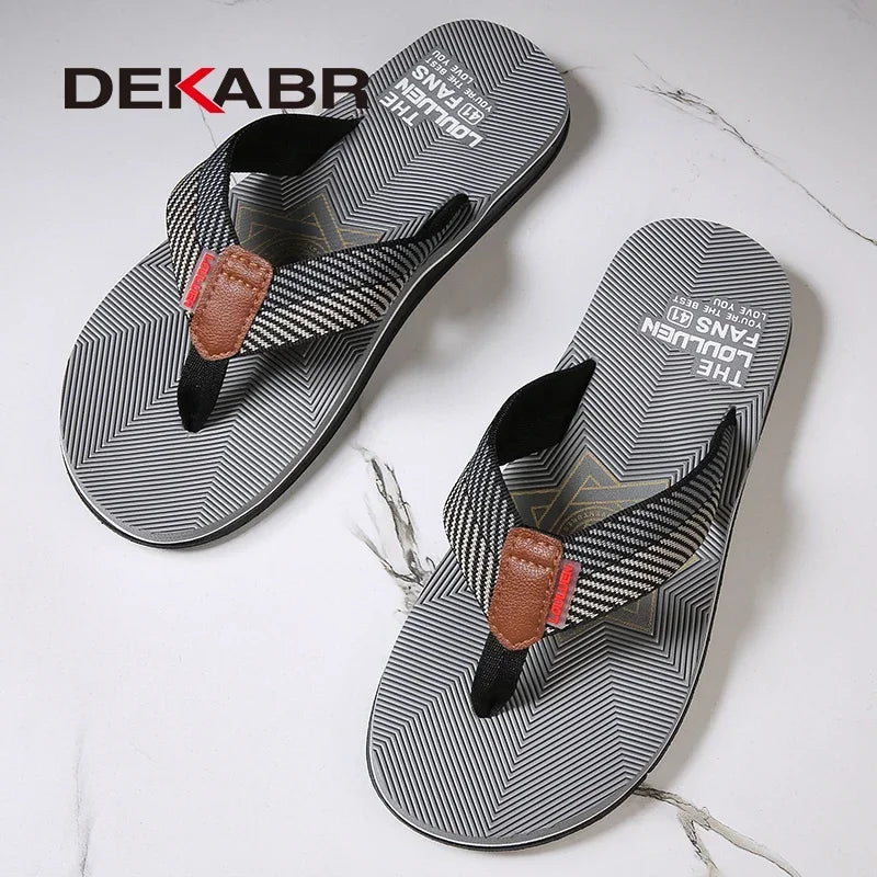 DEKABR Shoes Men Sandals Sandalias Hombre High Quality Comfortable Luxury Flip Flops Men Slippers Summer Sandalet New