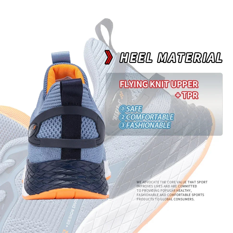 Baasploa Men Running Shoes Mesh Breathable Lightweight Sport Shoes Male Lace-up Comfort Casual Sneakers for Men Non-slip Outdoor