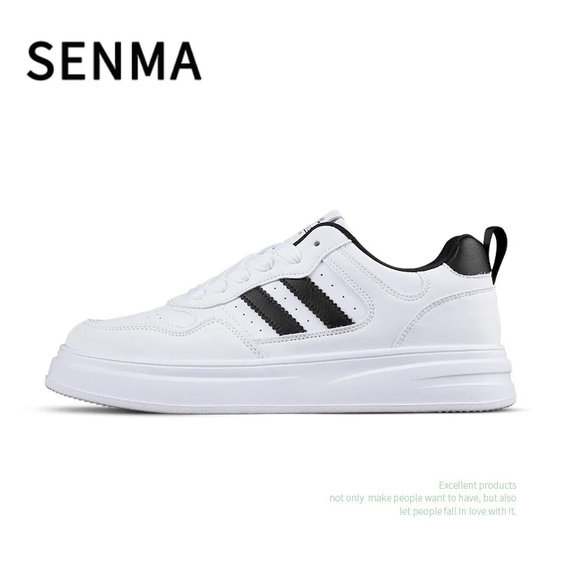 SENMA Men's Trendy Shoes Men's Shoes Breathable Thick Soled Leather Small White Shoes Fashion Board Shoes Couple Casual Shoes