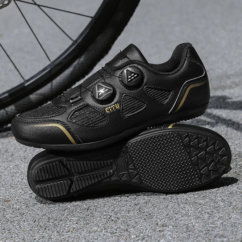 Non Lock Cycling shoe man with Cleat Shoes MTB Flat pedal bicycle shoes Outdoor Sports Speed Indoor Mountain Bike Shoes woman