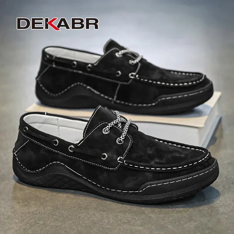 DEKABR 2025 New Style Fashion Breathable Octopus Men's Loafers Shoes Anti-Slip Office Leisure Shoes Big Size 38-46