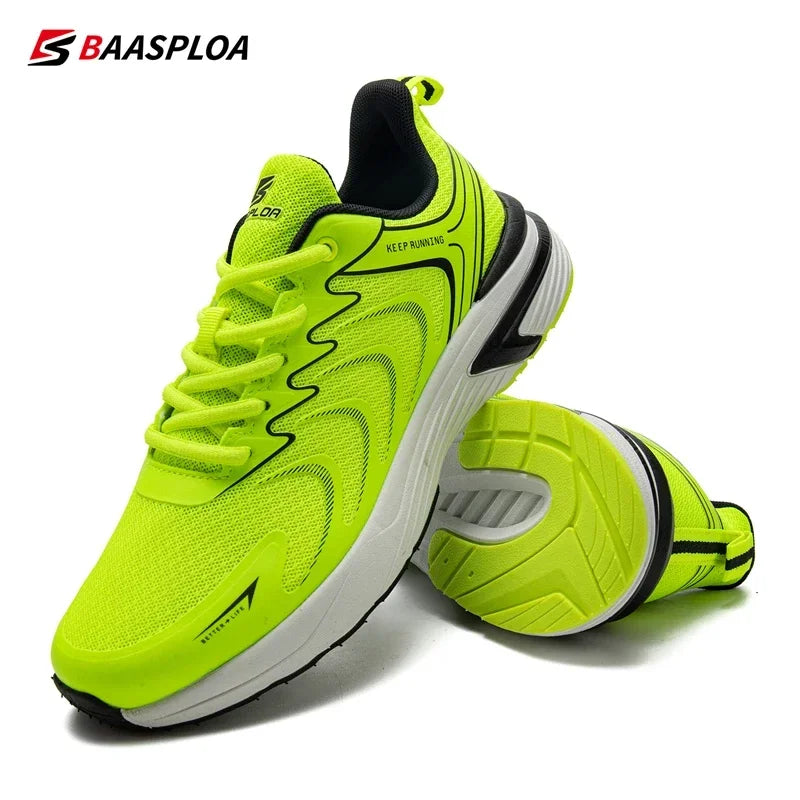 Baasploa New Men's Sports Running Shoes Lightweight Mesh Breathable Sport Shoes Fashion Comfort Casual Sneakers Non-slip