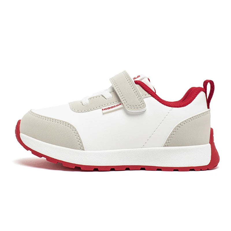 HOBIBEAR Kids Running Shoes Boys Girls Non Slip Casual Sneaker Hook Loop Artificial Leather Walking Shoes
