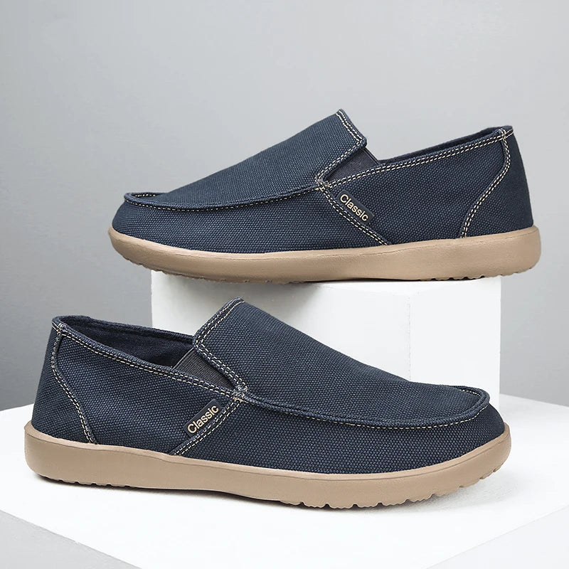 Baskets tendance en toile respirantes pour homme, chaussures de marche et de conduite confortables, chaussures plates décontractées pour l'extérieur