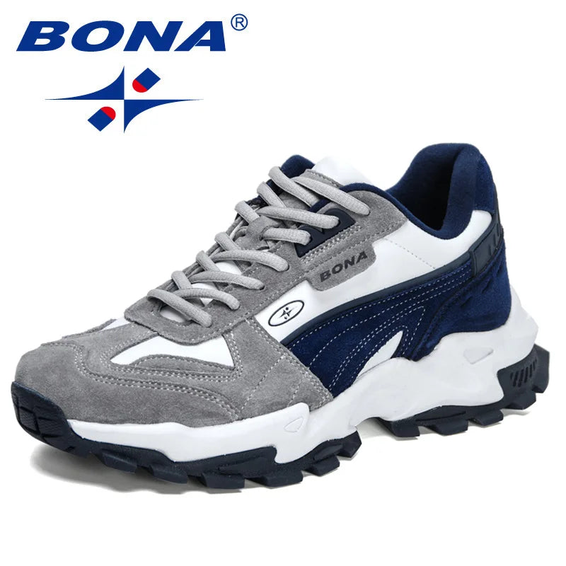 BONA 2023 New Designers Athletic Breathable Footwear Running Shoes Men Comfortable Sneakers  Man Zapatillas Walking Jogging Shoe