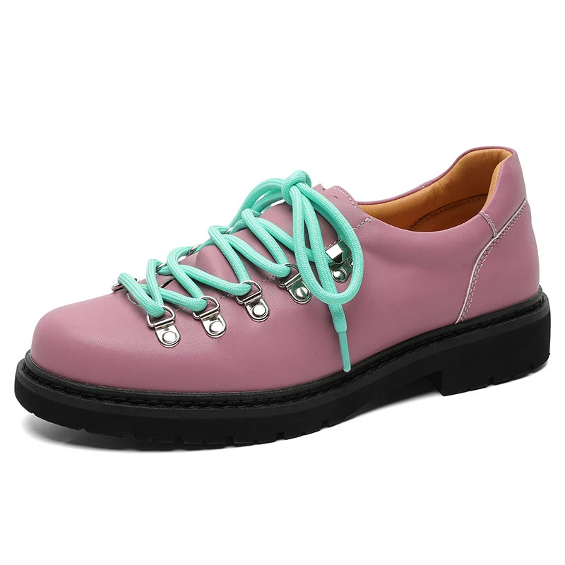 Personality Genuine Leather Shoes For Man Casual Fashion Business Shoes High Quality Lace Up Streetwear Designer Party Shoes