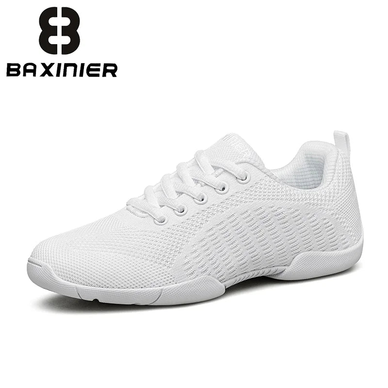 White Cheer Shoes for Girls Youth Cheerleading Shoes Dance Tumbling Sneakers Tennis Hip Hop Walking Sneakers