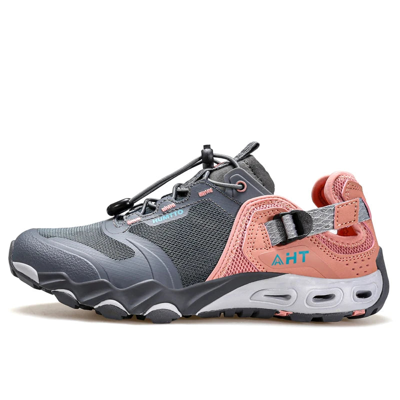 HUMTTO Summer Hiking Shoes Breathable Trekking Shoes Womens Outdoor Water Sneakers for Women Quick Drying Beach Barefoot Sandals