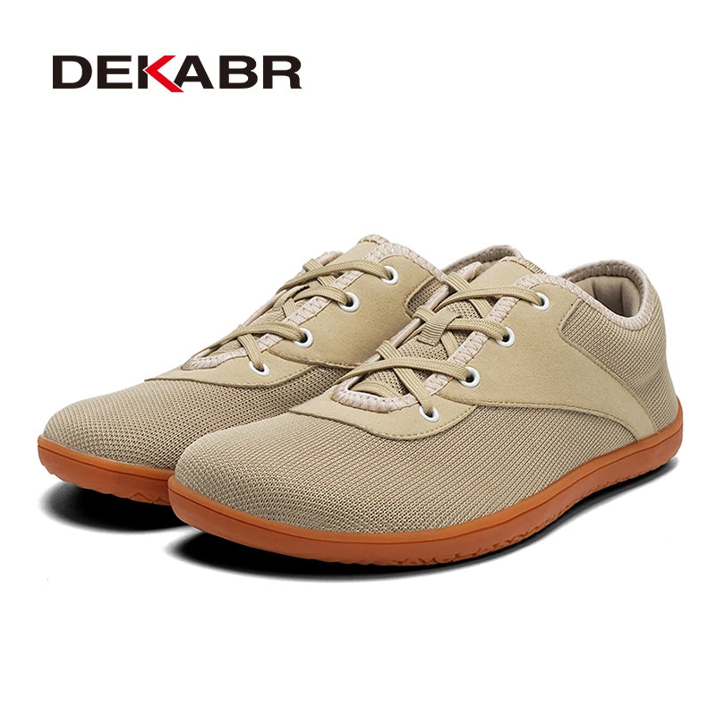 DEKABR New Couple Shoes New Style Flying Weaving Breathable Basic Lace Up Pedaling Lazy Summer Casual Sneakers