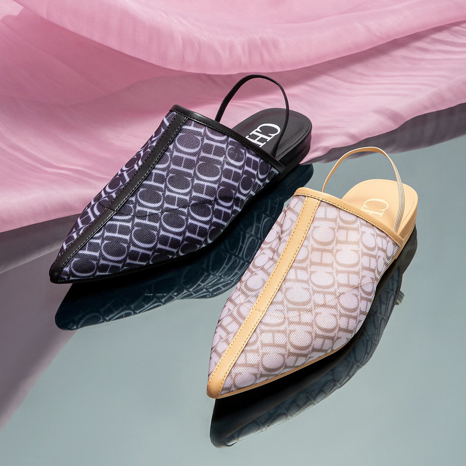 Pointed Toe Slippers Luxury Branded Casual Shoes Flat Strappy Home Outdoor Beach Walking Shoes