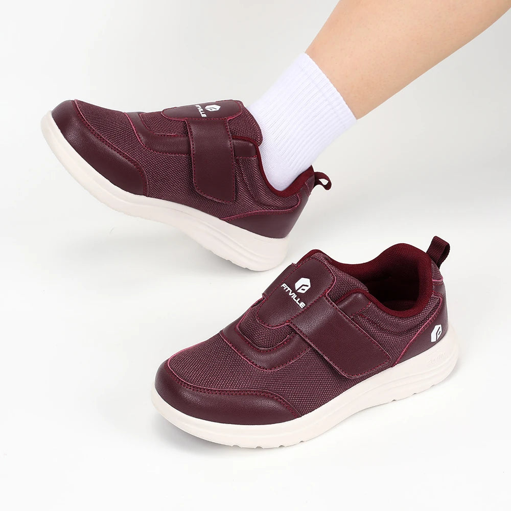 Fitville Wide Width Women's Diabetic Shoes Walking Shoes Casual Breathable for Elderly Swollen Feet Foot Pain Relief Neuropathy